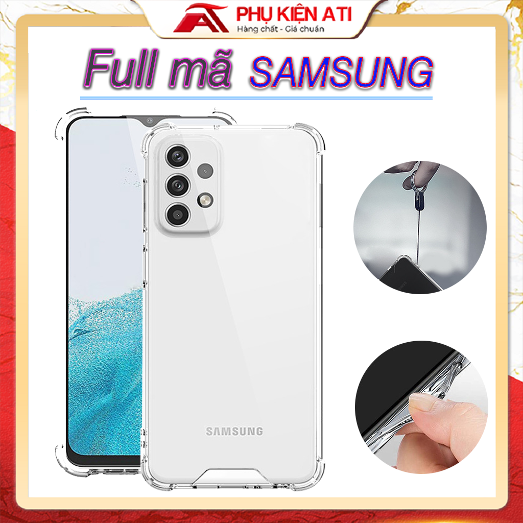 Ốp samsung A54 5G A34 5G A14 M33 A32 A13 A73 A53 A33 A21s A52 A72 A20s A51 A71 A50 M51 A22 A02s A03s A11 m31 A12 M31 A04s dẻo trong suốt