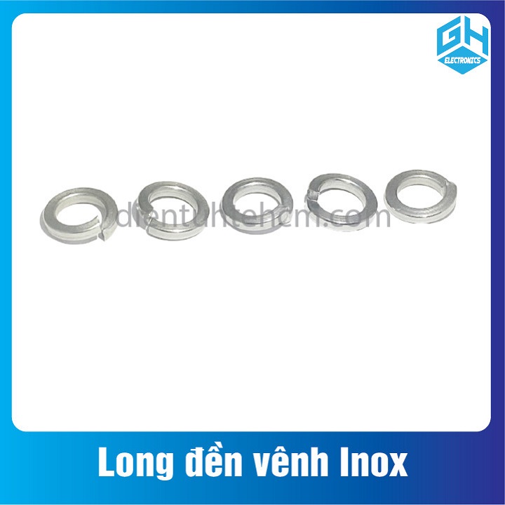 COMBO 50 con long đền vênh Inox M3,M4,M5,M6,M8(chất inox 201)