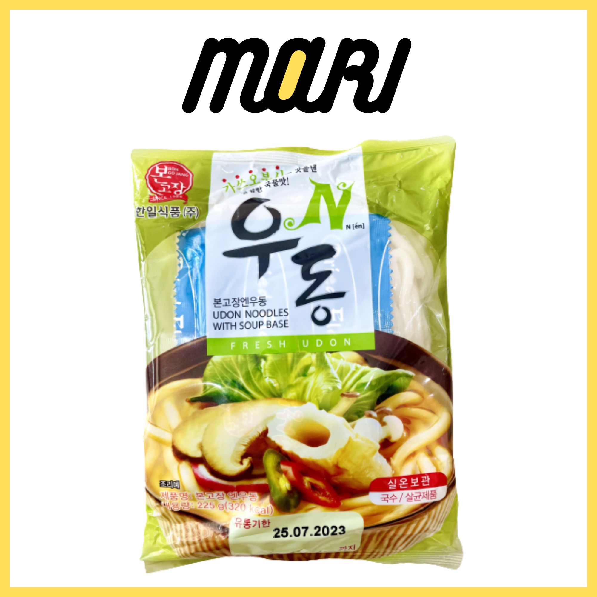 Mì udon Bongojang sốt tương đen, mì udon hải sản Hanil, mì udon N nguyên vị