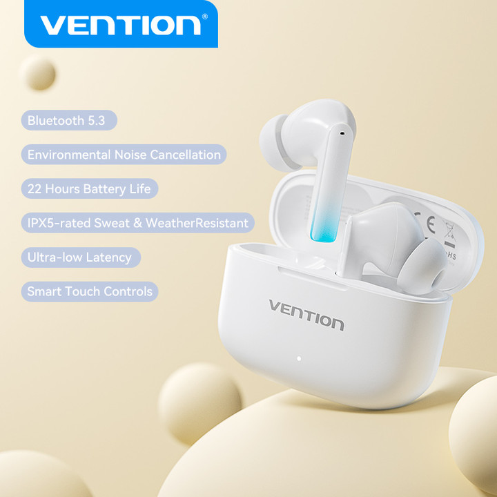 [【Cleareanace Price】Vention TWS Bluetooth 5.3 Earphone Environmental Noise Cancellation Wireless Earphone with Mic Support Call Video Android Universal Earbuds,Vention TWS Bluetooth 5.3 Earphone Environmental Noise Cancellation Wireless Earphone with Mic Support Call Video Android Universal Earbuds,]