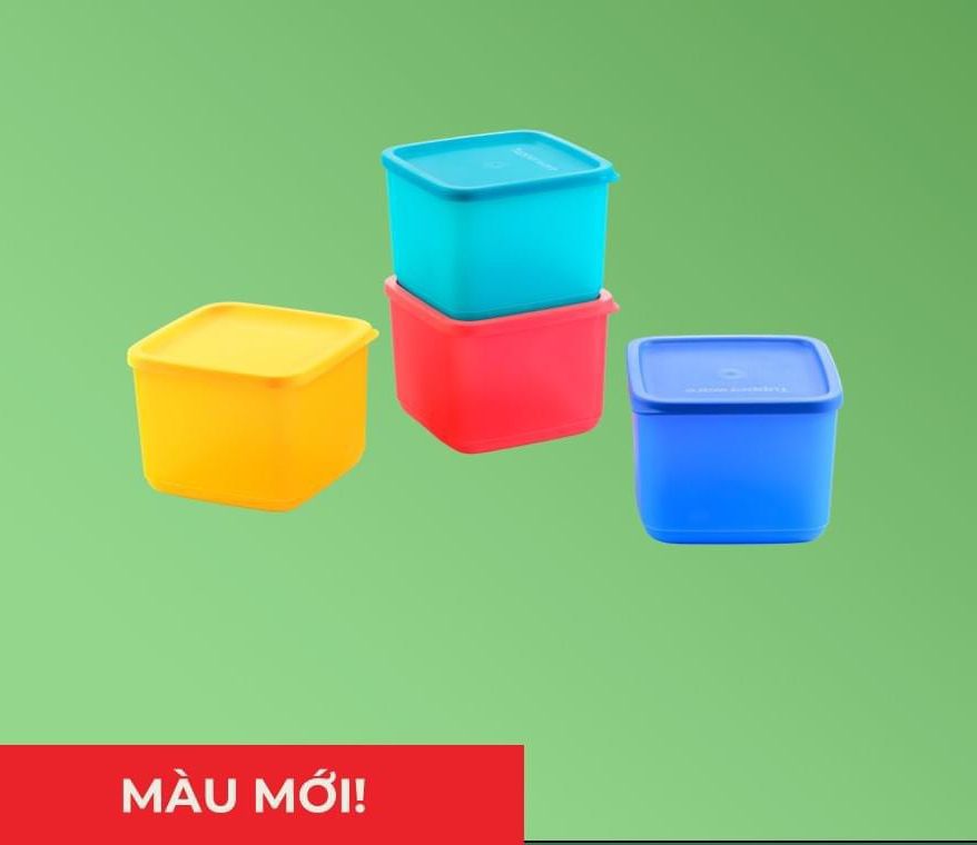 Hộp Bảo Quản Thực Phẩm Square Round (4 hộp)