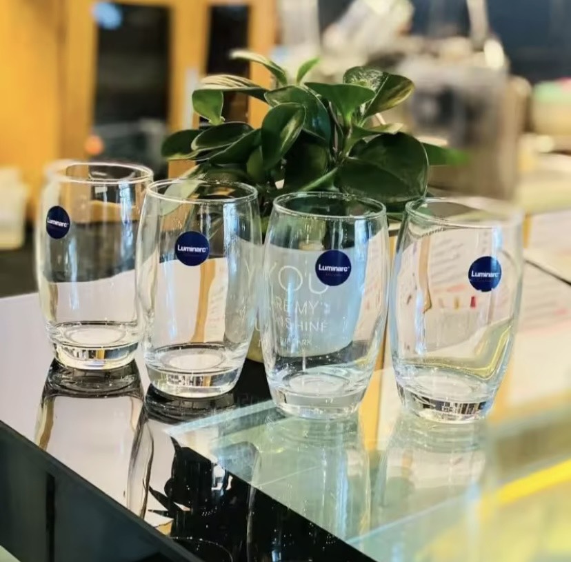 (HCM) Combo 6c ly thủy tinh có quai 365ml ( ly k.mãi bia Ruby)