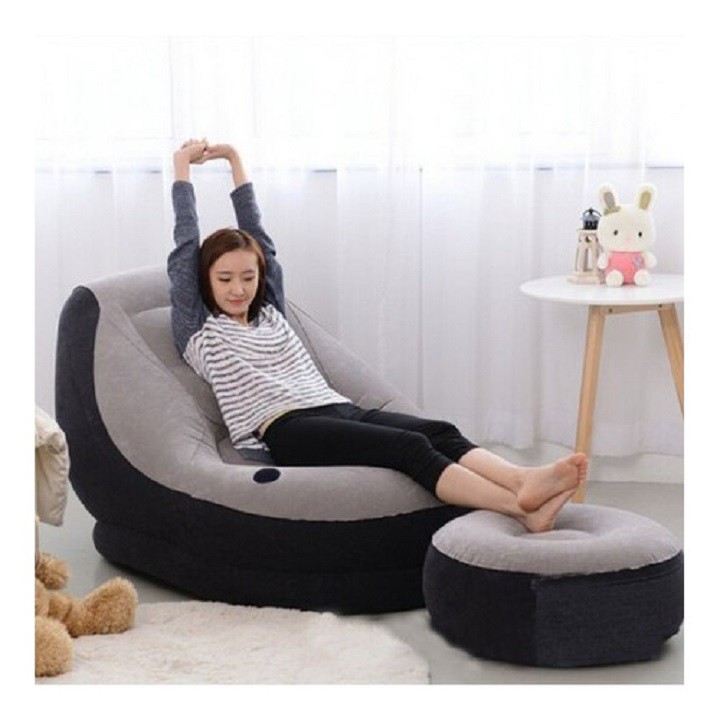 Ghế hơi tựa lưng bọc nhung cao cấp