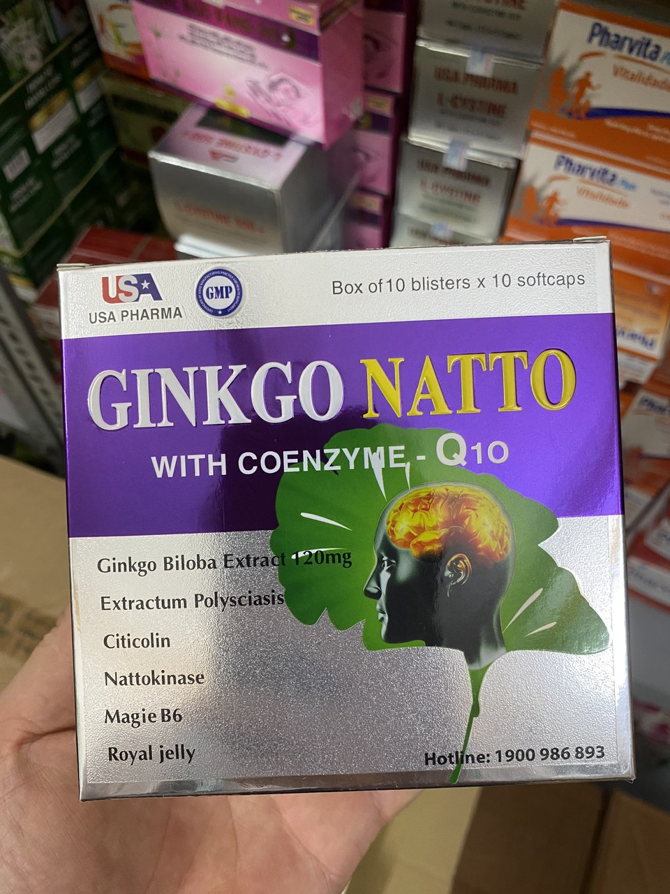 hoạt huyết dưỡng não GINKGO NATTO 120mg tăng cường lưu thông máu não