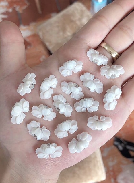 Cúc ombre ( 1b) Phụ kiện Nail