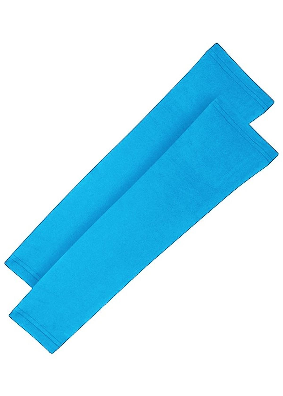 Găng Tay Chống Nắng Xỏ Ngón Thun Lạnh Mát - Xanh Nhạt