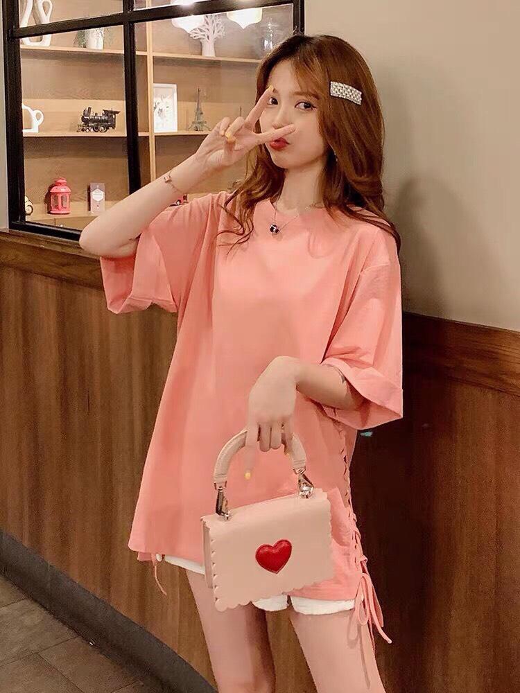 Áo Thun Form Rộng Tay Lỡ In Hình Chân Dài Mặc Váy Kết Hợp Đan Dây Hai Bên Ngộ Nghĩnh TTSL0180