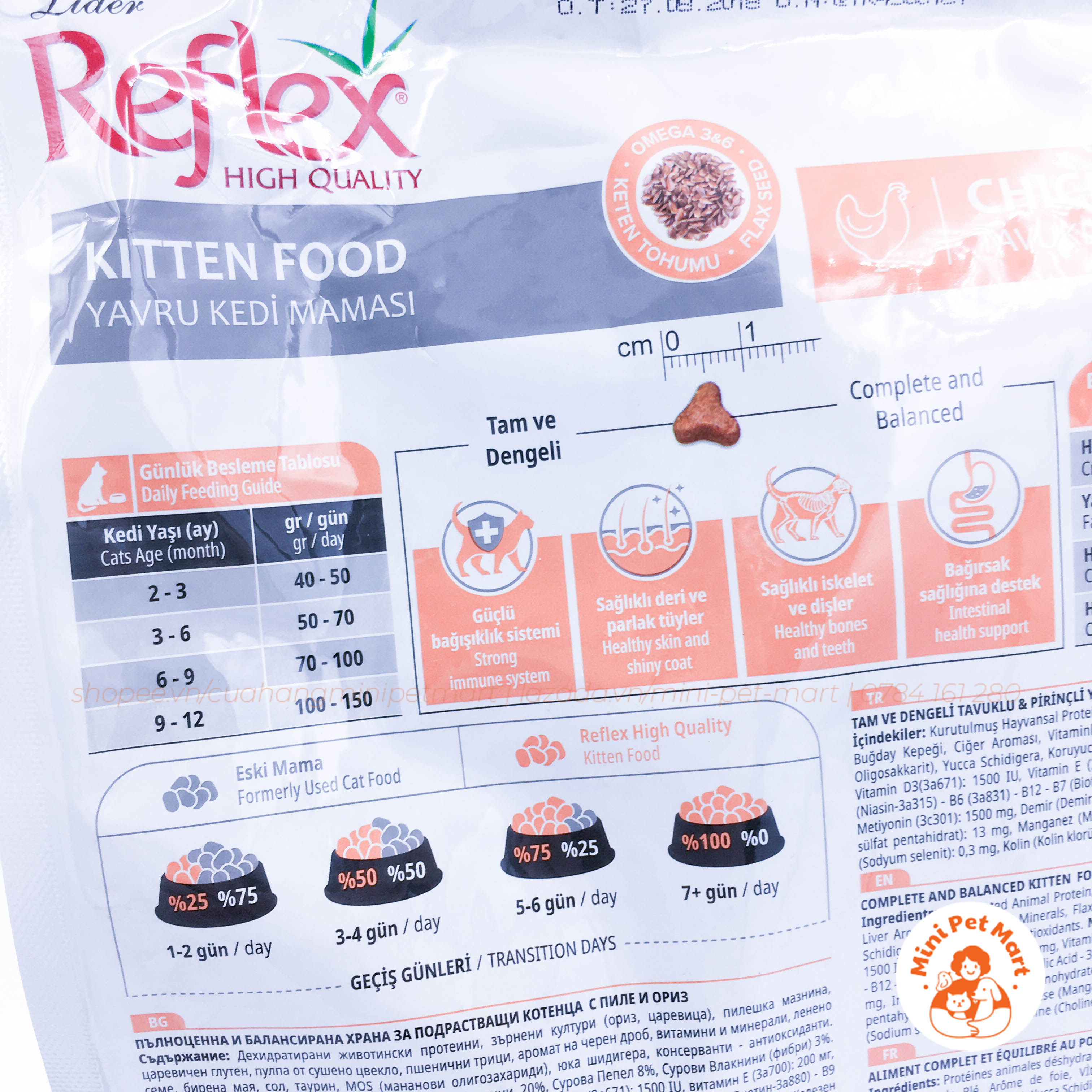 Thức ăn cho mèo con REFLEX HIGH QUALITY 2kg - Vị thịt gà