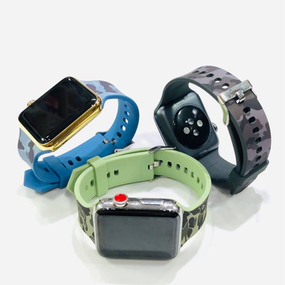 [HCM]Dây Silicon apples watch  hoạ tiết  CAMO