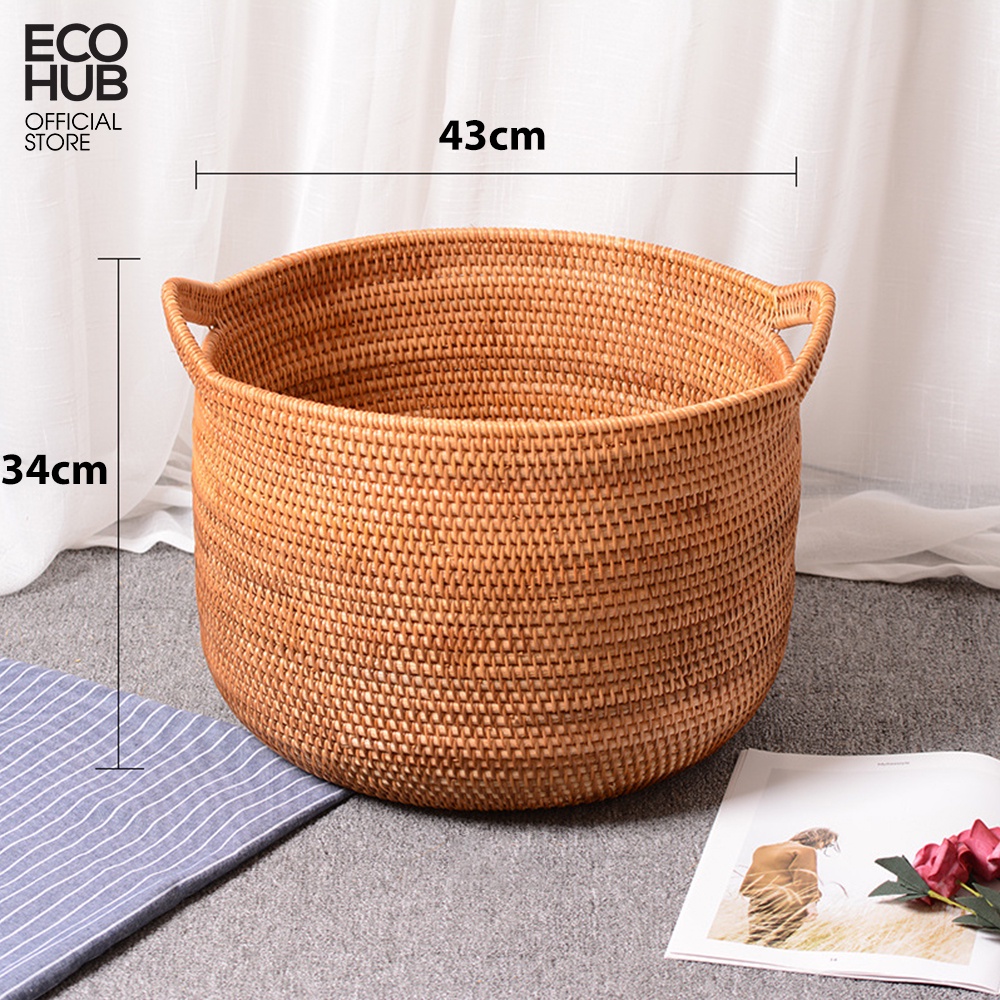 Giỏ Mây Tròn Đựng Đồ EH0276 (Rattan Basket)