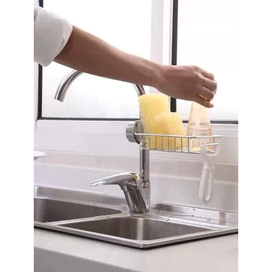 Kệ Inox Cài Vòi Rửa Bát