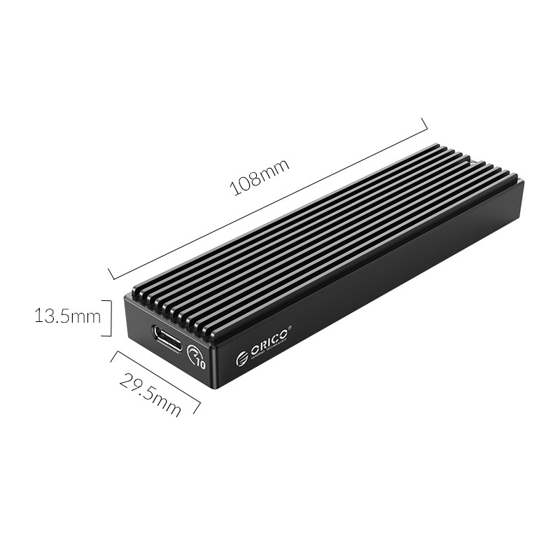 Orico Box SSD M2 NVMe M2PV-C3 Type-C 10Gbps - Hộp Đựng Ổ Cứng Nhôm Tản Nhiệt Chính Hãng Bảo Hành 24 Tháng