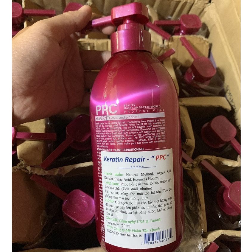 Hấp Dầu PPC Keratin Repair 750ml Siêu Thơm Mượt