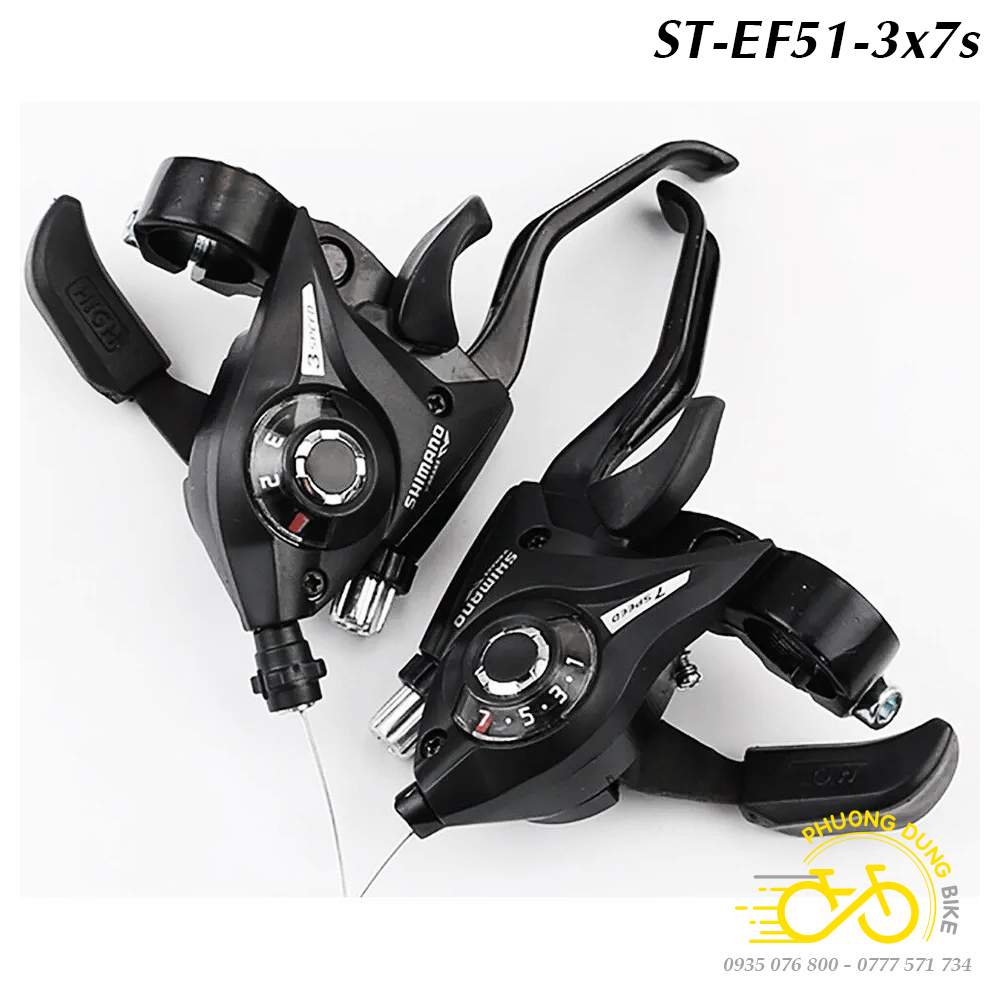Tay đề xe đạp ST EF51 3x7 3x8 Speed