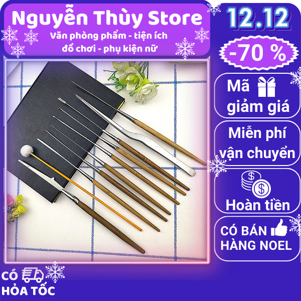 Hộp 10 cây ráy tai chuyên nghiệp tiện lợi và chất lượng ✔️ bộ ráy tai cao cấp ✔️ bộ ráy tai inox ✔️ bộ lấy ráy tai ✔️ bộ dụng cụ lấy ráy tai ✔️bộ lấy ráy tai 10 món ✔️ Nguyễn Thùy Store