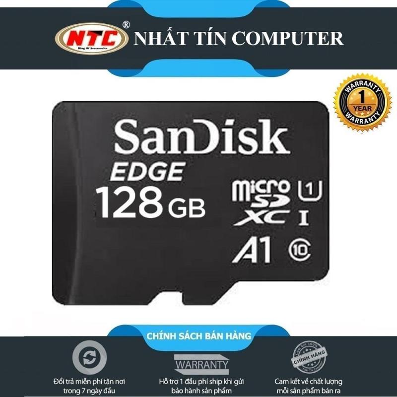 Thẻ nhớ MicroSDXC SanDisk Edge A1 128GB Class 10 U1 R140MB/s W90MB/s - không Box (Đen)