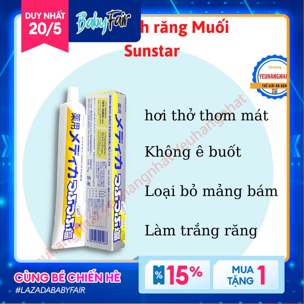 Kem Đánh Răng Muối Sunstar Của Nhật