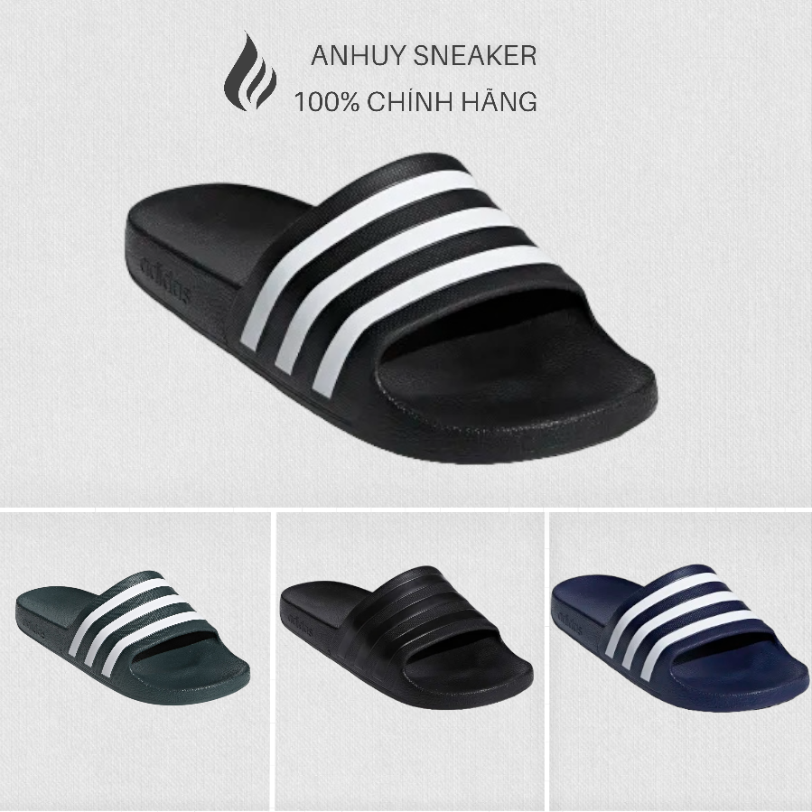 [100% Authentic] slipper cast Adidas horizontal straps black fulltag no box