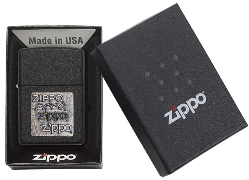 Zippo 362 - Zippo Brass Emblem Black Crackle