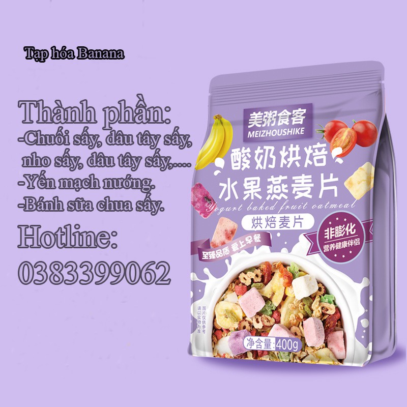 Ngũ cốc sữa chua mix hoa quả sấy