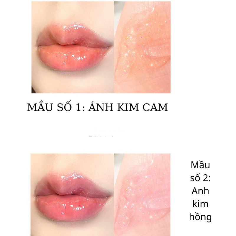 Son bóng trong suốt căng mọng môi giữ ẩm môi có nhũ MAXFINE