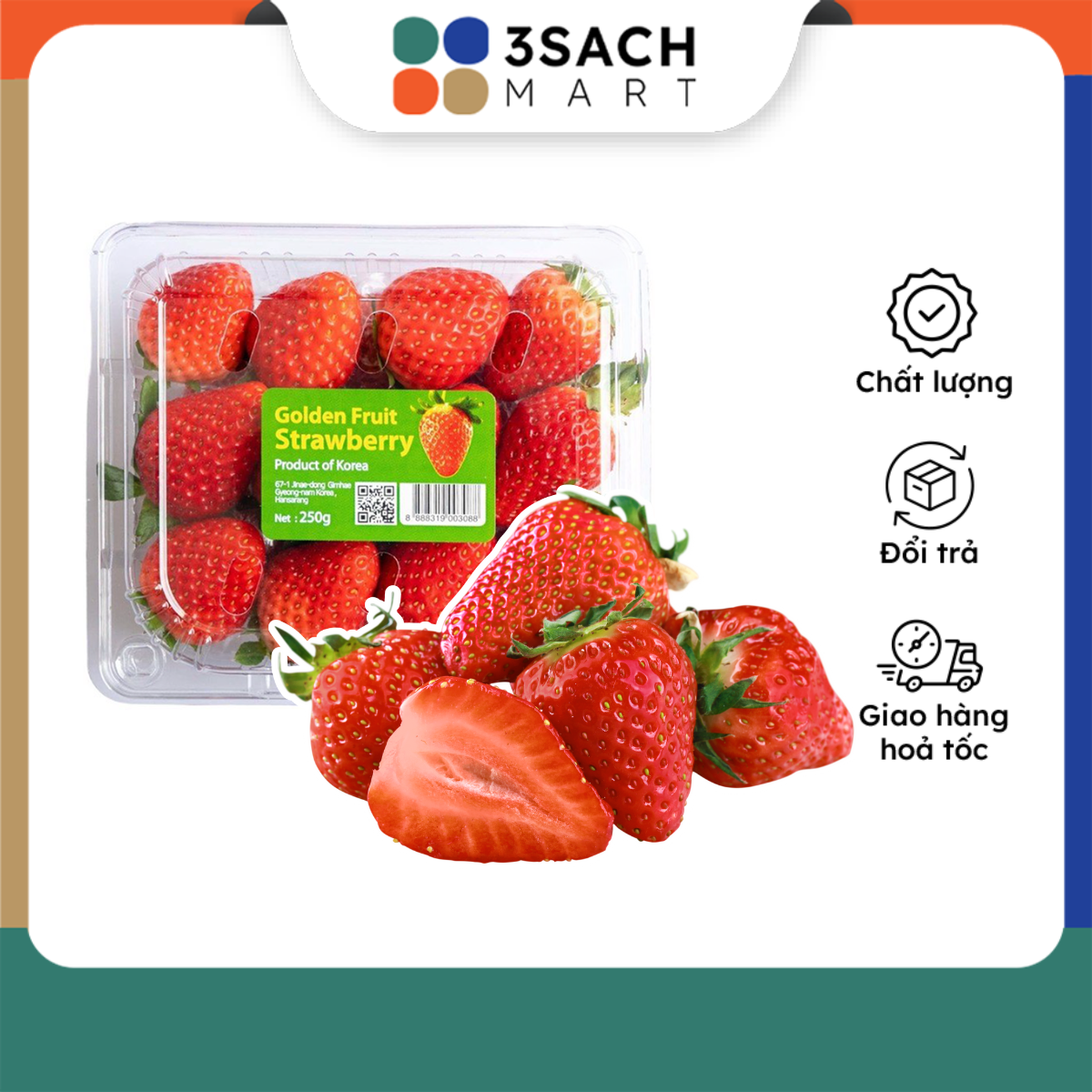 [Chỉ Giao HCM] Dâu Hàn Quốc (Hộp 250Gr)