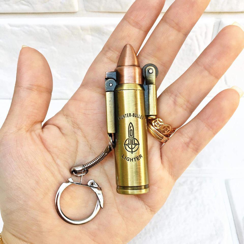 [HCM]BẬT LỬA KHÈ MÓC KHÓA HÌNH VIÊN ĐAN CÓ BÁNH XE - (XÀI GAS)