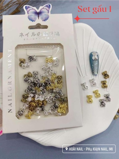 Set charm gấu mix