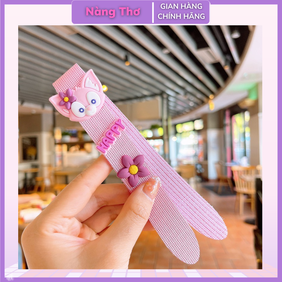 Băng đô dán cài tóc đính nơ phong cách hàn quốc