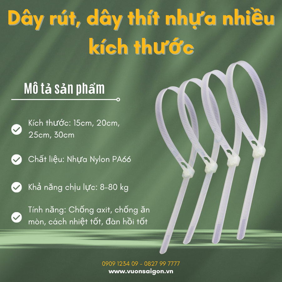 Dây rút cố định giàn leo, vật dụng gia đình (Vườn Sài Gòn - Vuon Sai Gon)