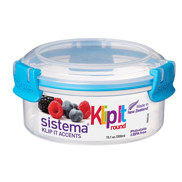Hộp đựng thực phẩm Sistema 300ml không chứa BPA, dùng lò vi sóng, máy rửa bát, sản xuất tại New Zealand - 61303
