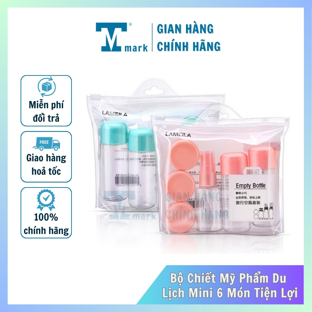 [HCM]Bộ Chiết Mỹ Phẩm Du Lịch 5 Món kèm túi Zip