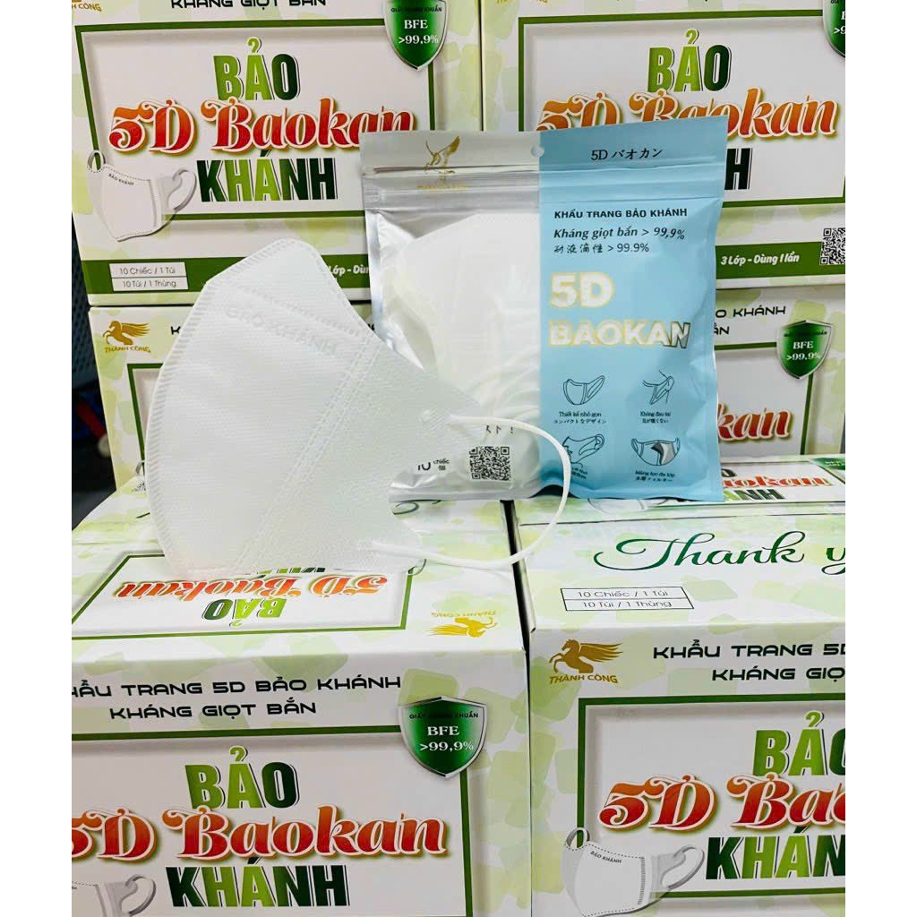 Set 100 cái khẩu trang 5d mask duy khanh promask