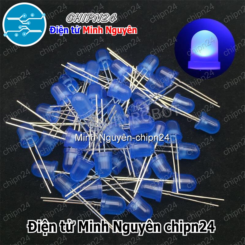 [10 con] (TK3) Led 8mm Vỏ Đục Màu ra Màu (Đỏ/Vàng/Xanh Lá/Dương/Trắng) - [Chọn Loại] - HHH.00194