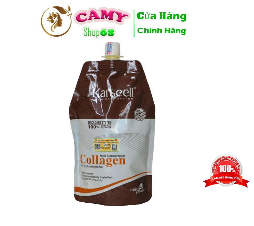 Ủ tóc hấp phục hồi tóc kem hấp hấp tóc colagen karseell túi 500ml – hũ 500ml karseell maca camy shop68