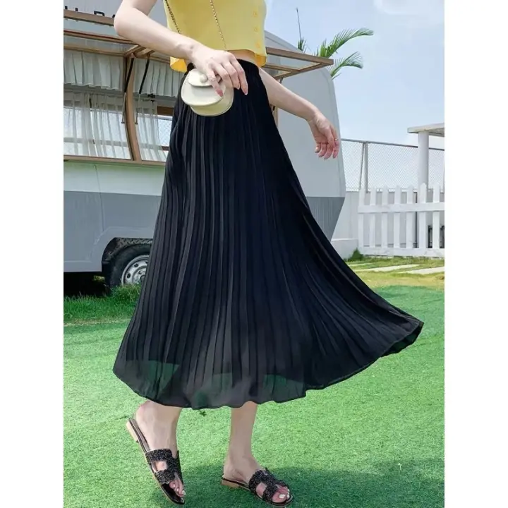 [Bán giá lẻ bằng sỉ] Chân váy xếp ly dáng dài siêu đẹp (hình thật + video)