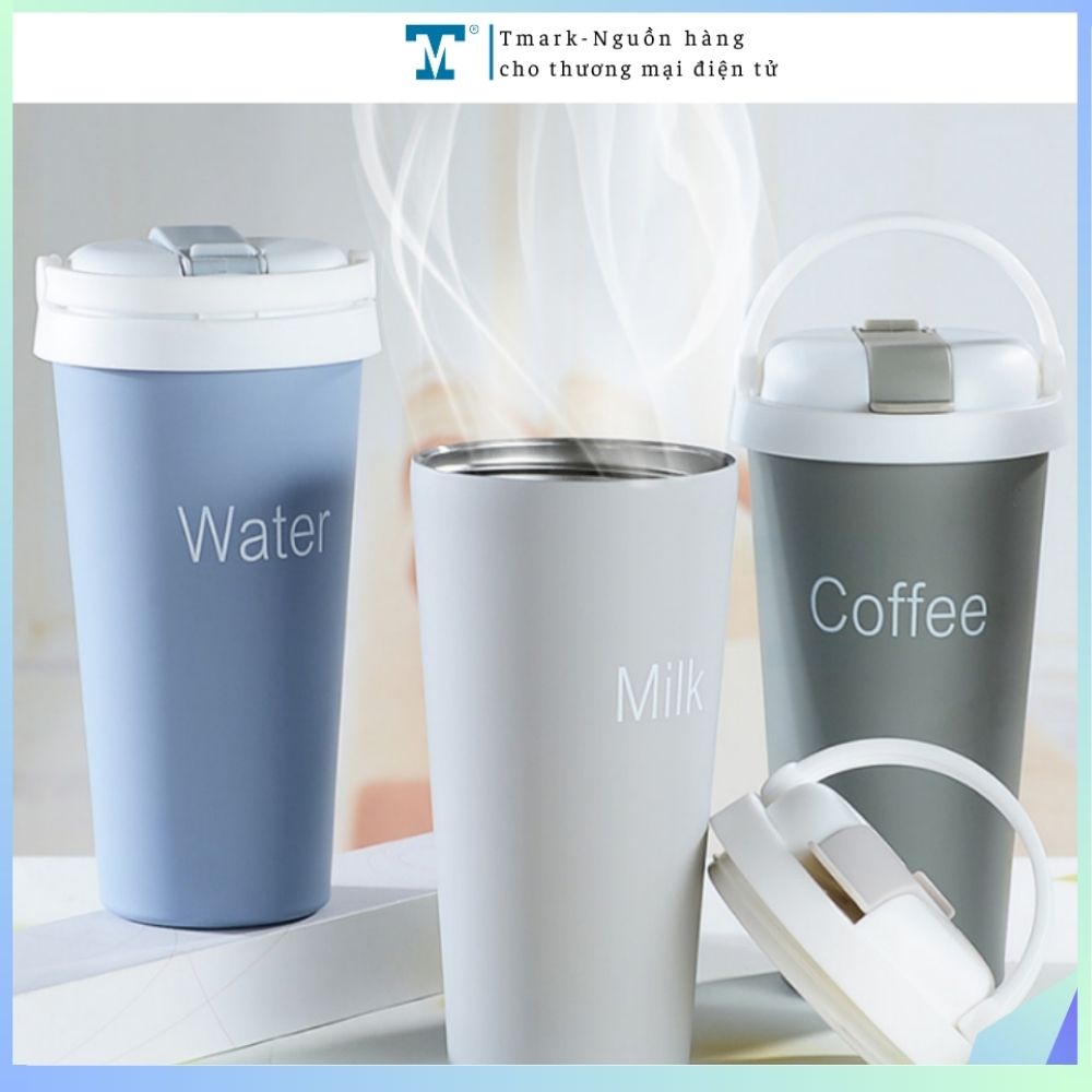 [BÌNH GIỮ NHIỆT 500ML]Ly giữ nhiệt Ahahome TEA Inox 304 có quai xách