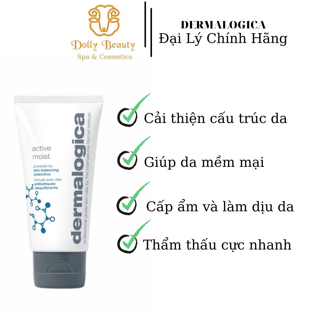 Kem dưỡng không chứa dầu phù hợp với mợi loại da ACTIVE MOIST của Dermalogica - Dolly Beauty