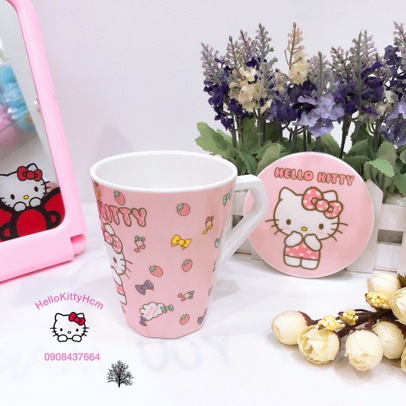 [HCM]Ly Quai 255Ml Có Nắp Hellokitty Doreamon