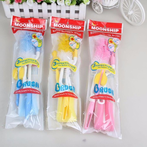 Bộ Cọ Rửa Bình Sữa Và Núm Ti 4 Món