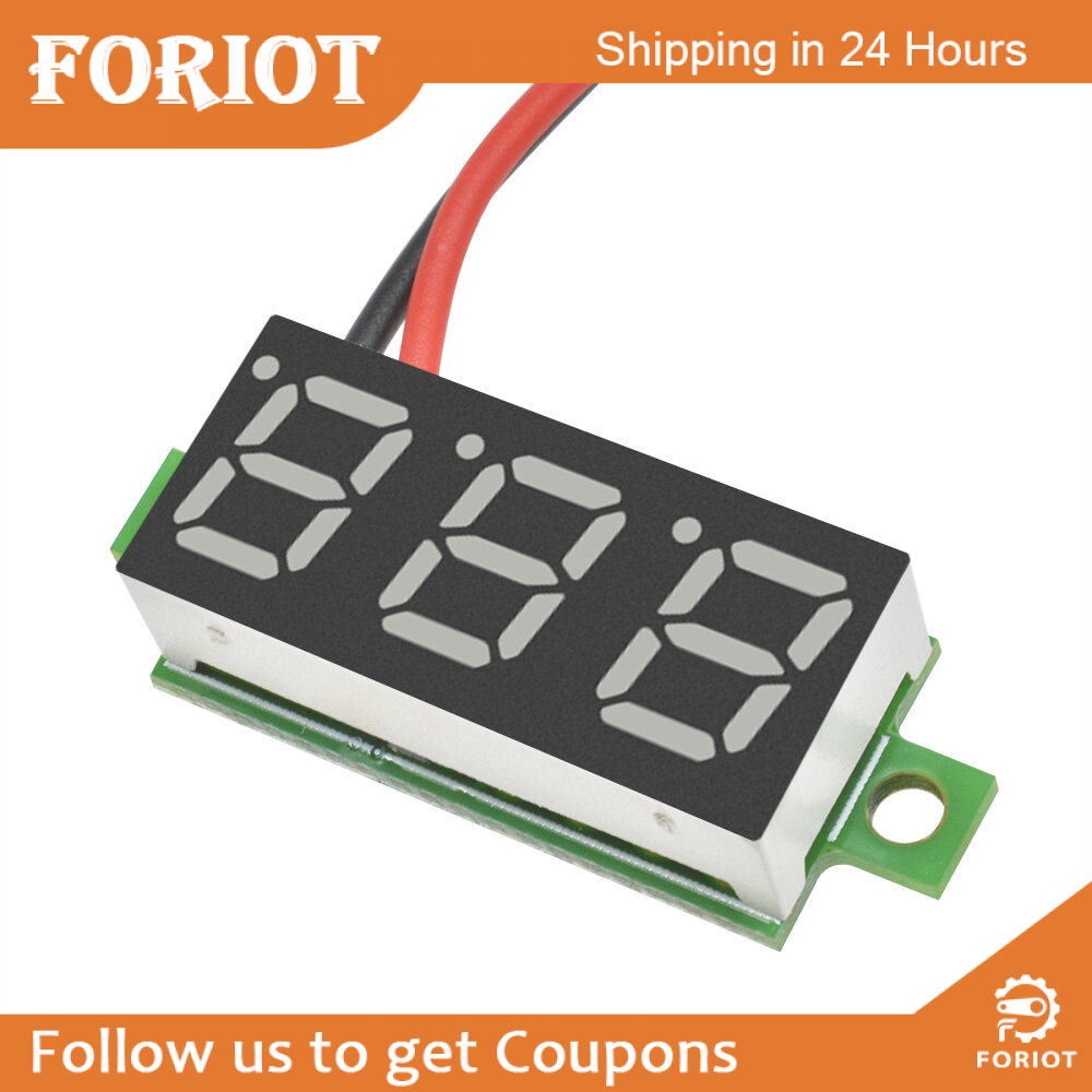 Foriot Thiết Bị Kiểm Tra Điện Áp, Vôn Kế DC Kỹ Thuật Số Mini DC 3.7~30V Với Màn Hình LED 0.28 Inch