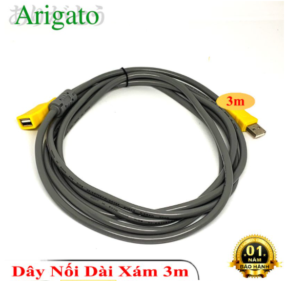 Dây cáp nối dài usb 1.5m, 3m, 5m, arigato chuẩn 2.0 ,hàng chính hãng,chất lượng