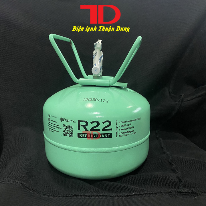 Môi chất lạnh r22 freezy 3kg - điện lạnh thuận dung