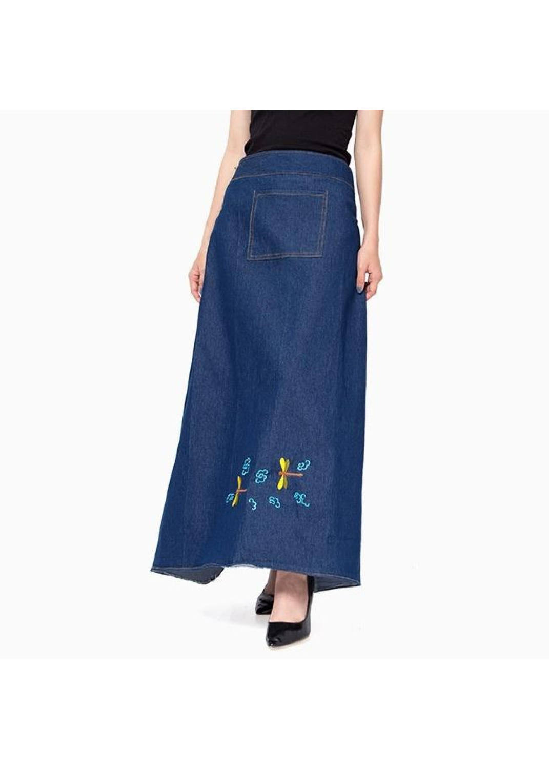 Váy Chống nắng Jean thêu dày dặn màu ngẫu nhiên