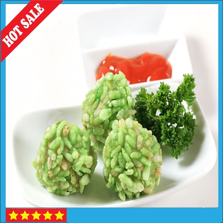 [HỎA TỐC - HCM ] Chả Cá Tẩm Cốm Xanh 35 Viên 1 Khay 500Gr