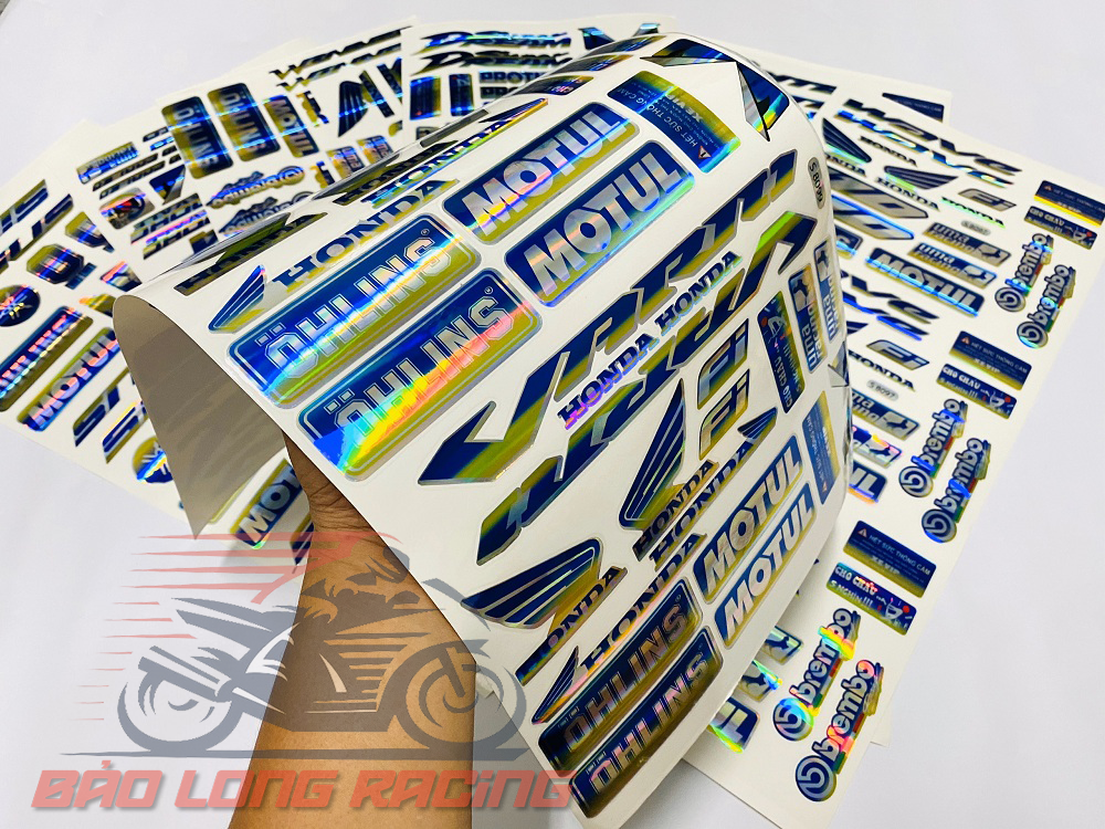 Bộ Tem Decal 7 màu dán Vario,Sirius,Winner,Satria,Exciter,Wave....trang trí xe máy