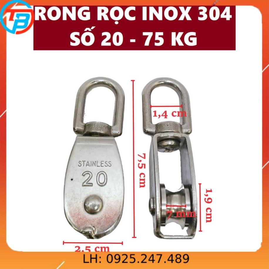 Ròng rọc inox 304 số 20 cáp thép thái bình vinàn