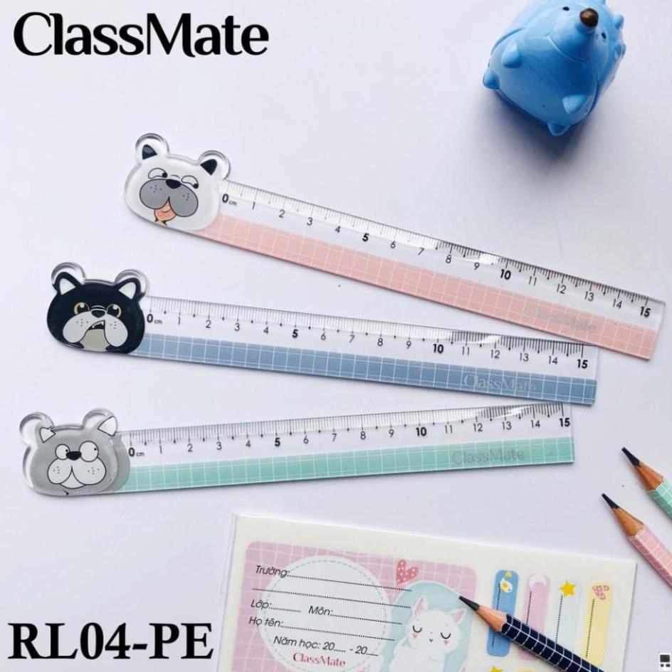 Thước kẻ 15cm Pets RL04-PE [Đồ dùng học sinh Classmate)