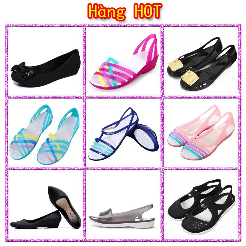 [HCM]Dép nhựa dẻo giày đi mưa cao cấp có gót