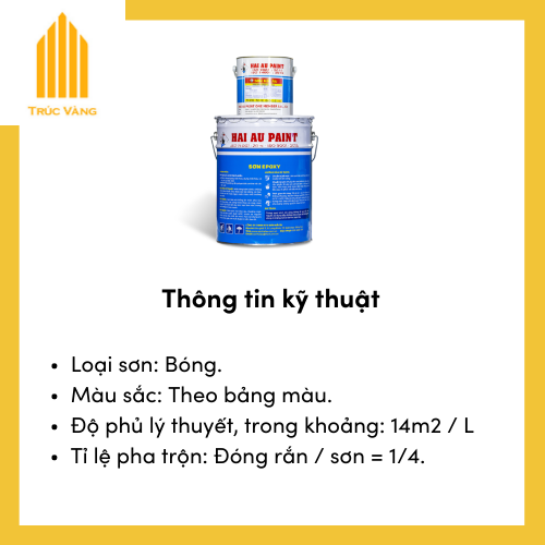 Sơn Hải Âu Epoxy ĐỦ MÀU, 1L, 5L, 20L